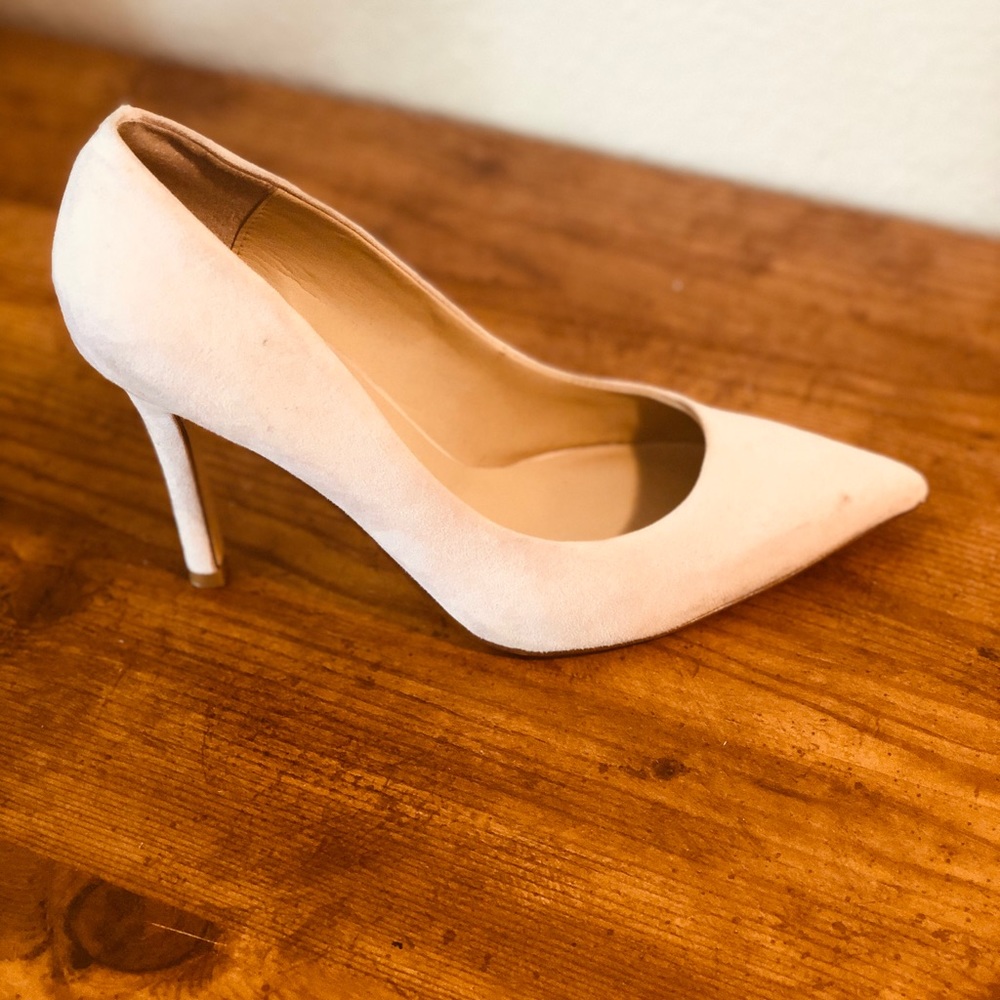 Guess Suede Powder Pink Heels 9